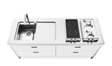 Ⓜ️🔵🔵🔵 Alpes R 50/4G - Piano cottura ribaltabile o da appoggio in acciaio inox a 4 fuochi