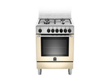 Ⓜ️🔵🔵🔵 LA GERMANIA AMN664ECRV/24 - Cucina 4 fuochi gas, forno elettrico singolo, 60x60 cm, Crema Opaco, Serie Americana, Classe A
