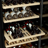 Ⓜ️🔵🔵🔵👌 Cavist CAVIST.140 - Cantinetta per invecchiamento vino, 140 bottiglie, 5 RIPIANI IN LEGNO, SILENZIOSA, SISTEMA ANTIVIBRAZIONE, LUCE LED