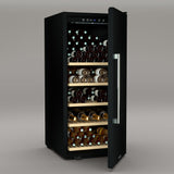 Ⓜ️🔵🔵🔵👌 Cavist CAVIST.140 - Cantinetta per invecchiamento vino, 140 bottiglie, 5 RIPIANI IN LEGNO, SILENZIOSA, SISTEMA ANTIVIBRAZIONE, LUCE LED