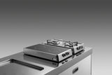 Ⓜ️🔵🔵🔵 Alpes R 50/4G - Piano cottura ribaltabile o da appoggio in acciaio inox a 4 fuochi