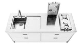 Ⓜ️🔵🔵🔵 Alpes R 50/4G - Piano cottura ribaltabile o da appoggio in acciaio inox a 4 fuochi