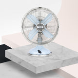 Ⓜ️🔵🔵🔵👌 H.Koenig JOE50 AZZURRO - Ventilatore, ALTISSIMA QUALITÀ, completamente in METALLO, colore AZZURRO, BASSA RUMOROSITÀ, diametro 25 cm