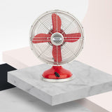 Ⓜ️🔵🔵🔵👌 H.Koenig JOE50 ROSSO - Ventilatore, ALTISSIMA QUALITÀ, completamente in METALLO, colore ROSSO, BASSA RUMOROSITÀ, diametro 25 cm