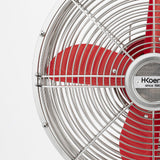 Ⓜ️🔵🔵🔵👌 H.Koenig JOE50 ROSSO - Ventilatore, ALTISSIMA QUALITÀ, completamente in METALLO, colore ROSSO, BASSA RUMOROSITÀ, diametro 25 cm
