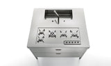 Ⓜ️🔵🔵🔵👌 Alpes F 499/4GTC - Piano cottura a gas da incasso, semifilo, acciaio inox, 5 fuochi, 99x46 cm