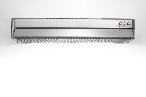 Ⓜ️🔵🔵🔵 Alpes CFE-D 90/2 - Cappa depurante/aspirante con filtro estensibile, acciaio inox, 2 motoaspiratori (800 MC/H), 90cm