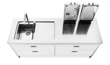 Ⓜ️🔵🔵🔵 Alpes R 50/4G - Piano cottura ribaltabile o da appoggio in acciaio inox a 4 fuochi
