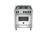 Ⓜ️🔵🔵🔵 LA GERMANIA AMN765GXT - Cucina 70 cm, INOX, forno gas ventilato EXTRA LARGE, 5 fuochi gas