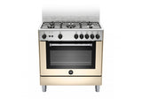 Ⓜ️🔵🔵🔵 LA GERMANIA AMN855GCRV/24 - Cucina 5 fuochi gas, Forno Gas Ventilato, 80x50 cm, Crema Opaco, Classe A