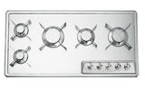 Ⓜ️🔵🔵🔵👌 Alpes F 499/5G - Piano cottura da incasso semifilo, 5 fuochi gas, acciaio inox, profondità 46 cm