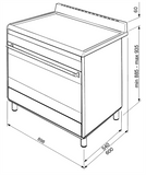 Ⓜ️🔵🔵🔵👌 Smeg BG91IX9-1 - Cucina inox con piano a induzione, 90x60 cm, forno elettrico termoventilato. Classe A
