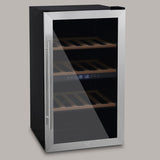 Ⓜ️🔵🔵🔵 LES PETITS CHAMPS CAVCD32 - Cantinetta per 32 bottiglie, 2 ZONE di temperatura, 3 ripiani in legno, anti-UV, filtro, no frost, antivibrazione