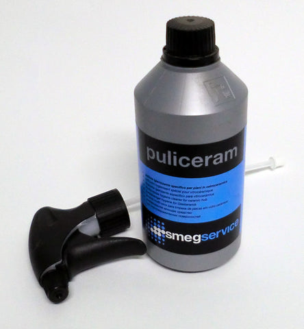 🔵🔵🔵 Smeg PULICERAM - Pulitore spray igienizzante per piani in vetroceramica, Induzione e vetro a specchio