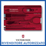 Ⓜ️🔵🔵🔵 VICTORINOX SWISSCARD CLASSIC RUBY - Strumento multifunzione nelle dimensioni di una carta di credito
