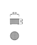 Ⓜ️🔵🔵🔵👌  Alpes CS Ø 24 - Cestello contenitore tondo ø 24 cm, costruito in filo di acciaio inossidabile. Adatto per vaschetta tonda ø 25 cm