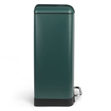 Ⓜ️🔵🔵🔵 Les Collectors N°701 - Pattumiera da cucina a pedale in ACCIAIO INOX, colore VERDE SCURO opaco, 30L
