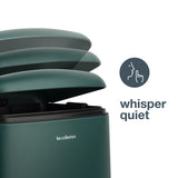 Ⓜ️🔵🔵🔵 Les Collectors N°701 - Pattumiera da cucina a pedale in ACCIAIO INOX, colore VERDE SCURO opaco, 30L