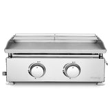 Ⓜ️🔵🔵🔵 H.Koenig PLX920 - Piastra a gas ALTISSIMA QUALITÀ, acciaio INOX, piastra pesante alto spessore, 2 bruciatori, fuochi ad U