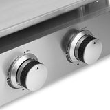 Ⓜ️🔵🔵🔵 H.Koenig PLX920 - Piastra a gas ALTISSIMA QUALITÀ, acciaio INOX, piastra pesante alto spessore, 2 bruciatori, fuochi ad U