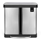Ⓜ️🔵🔵🔵 Les Collectors N°928 - Pattumiera, 10 ANNI GARANZIA, raccolta differenziata 2 scomparti a pedale, ACCIAIO INOX ANTIMPRONTA, 60L