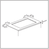 Ⓜ️🔵🔵🔵 Alpes F 569/5G - [📦🚨Spedizione immediata!🚚💨] Piano cottura da incasso semifilo, 5 fuochi gas, acciaio inox, profondità 51cm