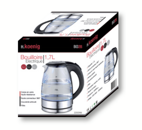 BOLLITORE ELETTRICO IN ACCIAIO INOX 1,8LT 2200W ACQUA CALDA BOLLILATTE ROSSO - Foto 3