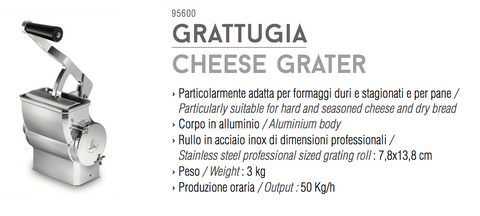 Ⓜ️🔵🔵🔵👌 Tre Spade TOOLLIO cheese grater tool - Accessorio grattugia per robot da cucina TOOLLIO, PRODOTTO IN ITALIA