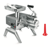 Tre Spade TOOLLIO mincer + grater - Robot da cucina multifunzione PROFESSIONALE, kit tritacarne e grattugia, finitura grigia, motore a induzione trifase 380V/50Hz, PRODOTTO IN ITALIA
