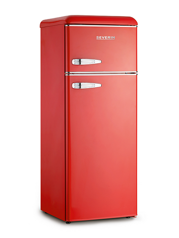 Ⓜ️🔵🔵🔵 SEVERIN KS 9955 - Frigorifero Retrò doppia porta, ROSSO, 55 cm, Nuova classe energetica E (ex A++)