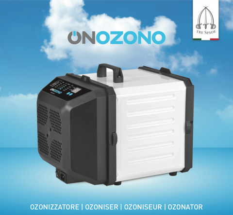 Ⓜ️🔵🔵🔵👌 Tre Spade ONOZONO - Ozonatore portatile (generatore di ozono) per santificazione ambienti, Ministero della Sanità protocollo n. 24482 del 31 luglio 1996 presidio per sterilizzazione ambienti