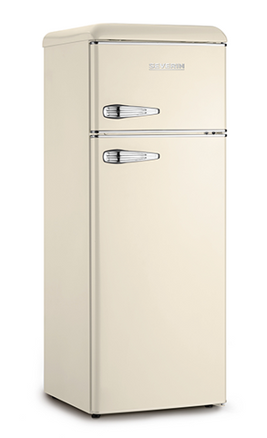 Ⓜ️🔵🔵🔵 SEVERIN KS 9956 - Frigorifero Retrò doppia porta, CREMA, 208 litri, 55 cm, Nuova classe E