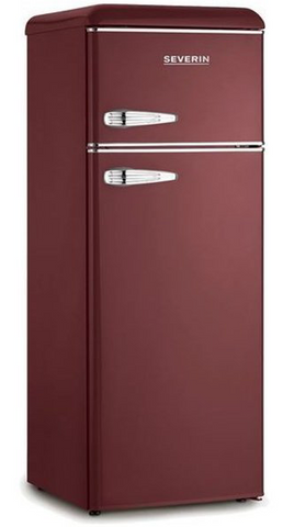Ⓜ️🔵🔵🔵 SEVERIN KS 9939 - Frigorifero Retrò doppia porta, VINACCIA, 208 litri, 55 cm, Nuova classe energetica E (ex A++)