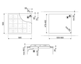 Ⓜ️🔵🔵🔵 Smeg S64SB - Piano di cottura, 60 cm, bianco. Estetica Selezione