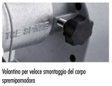 Ⓜ️🔵🔵🔵👌 Tre Spade SUGO MO/MO F14000/E/P - Spremipomodoro elettrico, prodotto in Italia, potenza 150 W, giri 160 rpm, produzione 250 Kg/h