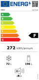Ⓜ️🔵🔵🔵 Smeg C41721F - Frigorifero combinato da incasso, bianco, ventilato, Nuova classe energetica F