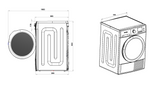 Ⓜ️🔵🔵🔵👌 SanGiorgio SDR8P - Asciugatrice 8 kg, MADE IN ITALY, tecnologia a pompa di calore, Classe A++