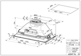 Ⓜ️🔵🔵🔵 Faber INKA SMART HC X A70 - Cappa da incasso per pensile, INOX, 70 cm, un motore, 2 luci LED