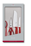 Ⓜ️🔵🔵🔵 VICTORINOX V-6.71 31.4G - Set di 4 pezzi da cucina Swiss Classic, manico rosso