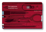 Ⓜ️🔵🔵🔵 VICTORINOX SWISSCARD CLASSIC RUBY - Strumento multifunzione nelle dimensioni di una carta di credito