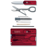 Ⓜ️🔵🔵🔵 VICTORINOX SWISSCARD CLASSIC RUBY - Strumento multifunzione nelle dimensioni di una carta di credito
