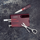 Ⓜ️🔵🔵🔵 VICTORINOX SWISSCARD CLASSIC RUBY - Strumento multifunzione nelle dimensioni di una carta di credito