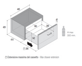 Ⓜ️🔵🔵🔵 Vitrifrigo TD45 - Minibar a cassetto termoelettrico, SUPERSILENZIOSO, pannello porta nero specchiato