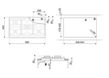 Ⓜ️🔵🔵🔵 Smeg SRV896AVOGH2 - Piano di cottura, gas, 90 cm, avena. Estetica Coloniale