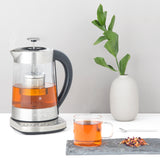 Ⓜ️🔵🔵🔵 H.Koenig TI700 - Teiera automatica per tè, tisane ed infusi, in VETRO e ACCIAIO INOX