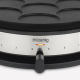 Ⓜ️🔵🔵🔵 H.Koenig KREP56 - Crepiera con piastra reversibile, uno stampo crepe e l'altro con 7 formelle pancakes