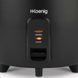 Ⓜ️🔵🔵🔵👌 H.Koenig ORYZA8 - Cuociriso SENZA BPA, coperchio in VETRO, colore NERO OPACO, compatibile con lavastoviglie