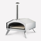 Ⓜ️🔵🔵🔵 H.Koenig GINO440 - Forno pizza da 450°C a gas da esterno, ALTISSIMA QUALITÀ, tutto in ACCIAIO INOX e manico in legno, PIETRA DI CORDIERITE 30,5x30,5 cm, fatto per durare come uno professionale