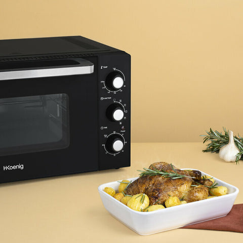 Ⓜ️🔵🔵🔵 H.Koenig FO42 - Forno elettrico, 42 litri, girarrosto, doppi vetri, 2000W, accessori inclusi