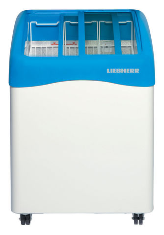 Liebherr GTI 1803 - Congelatore orizzontale con coperchio scorrevole, 172 litri,  66 cm, Bianco e Azzurro, ideale per la conservazione dei gelati